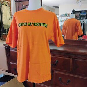 Orange Cotton Short Sleeve Tees w/Print on Front